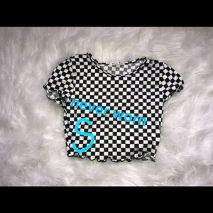 Cropped Checkered Shirt